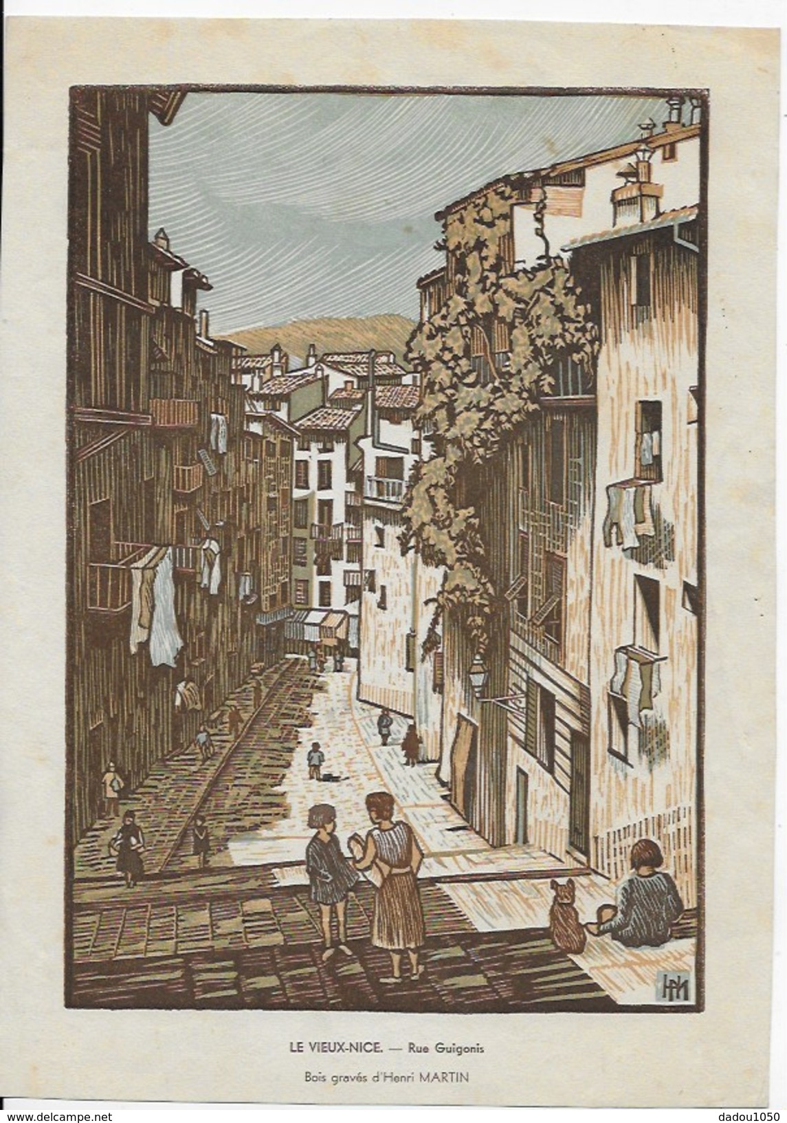 Le Vieux Nice,rue Guigonis - Estampes & Gravures