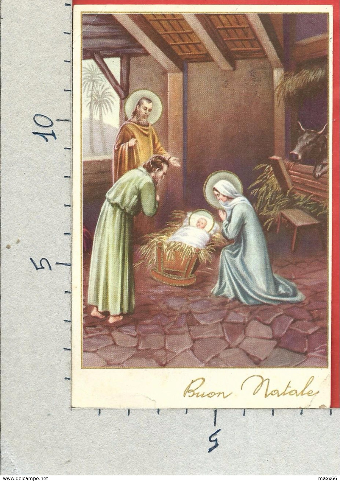 CARTOLINA VG ITALIA - BUON NATALE - Natività - Sacra Famiglia - 9 X 14 - ANN. 1958 - Altri & Non Classificati