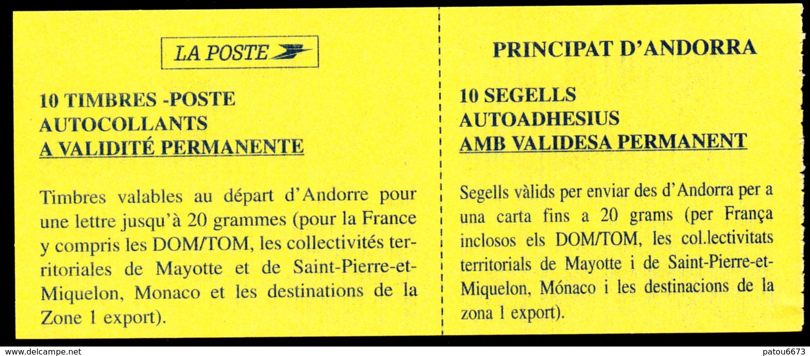 ANDORRA 1997 Booklet 7 "Comu D'Encamp" (10 X YT 485 ) Luxe** 75% Facial Price - Carnets