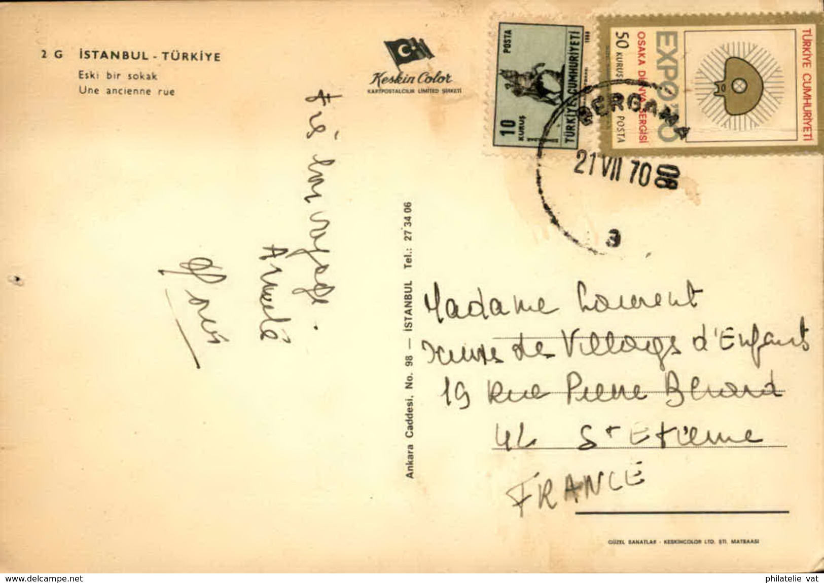 TURQUIE - Lettre Pour La France - N° 21492 - Brieven En Documenten