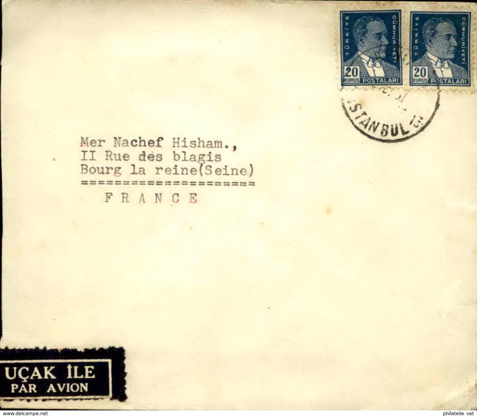 TURQUIE - Lettre Pour La France - N° 21495 - Briefe U. Dokumente