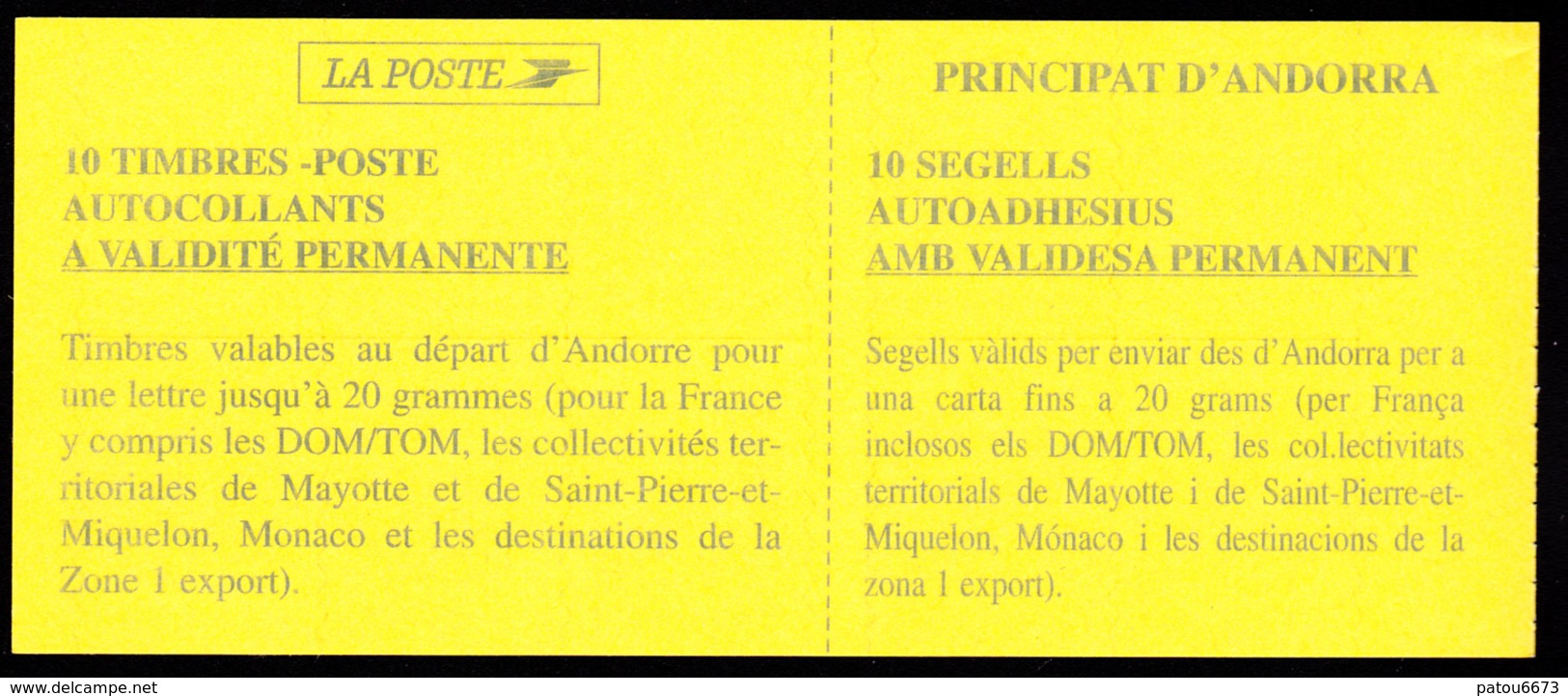 ANDORRA 1998 Booklet 8 "Comu D'Ordino" (10 X YT 502 ) Luxe** 75% Facial Price - Carnets