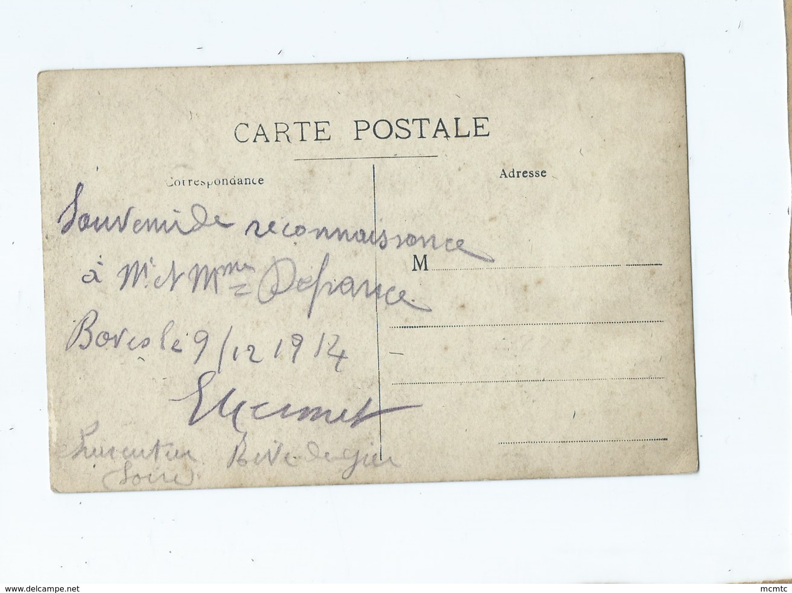 Carte Photo à Confirmer: Correspondance Au Verso Boves 9/12/1914 - Boves