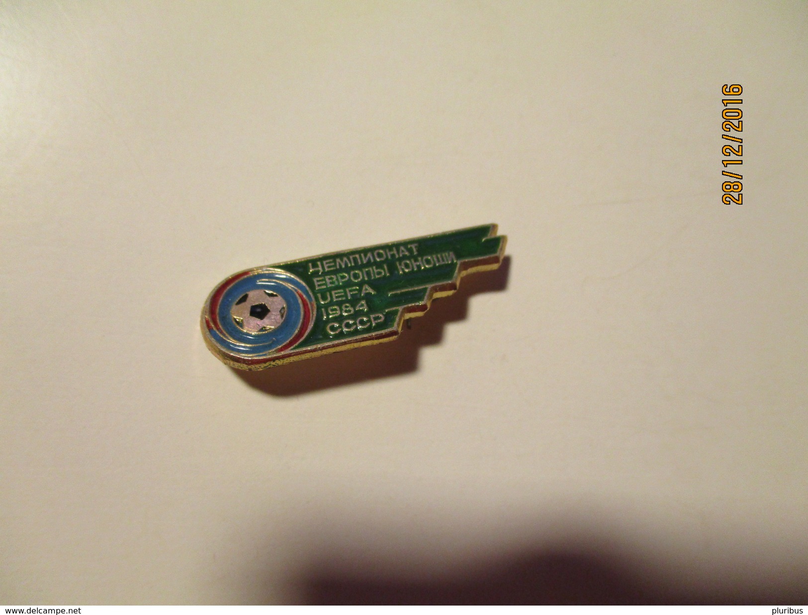 RUSSIA USSR FOOTBALL SOCCER UEFA 1984 JUNIOR EUROPEAN CHAMPIONSHIP, PIN BADGE , O - Fussball