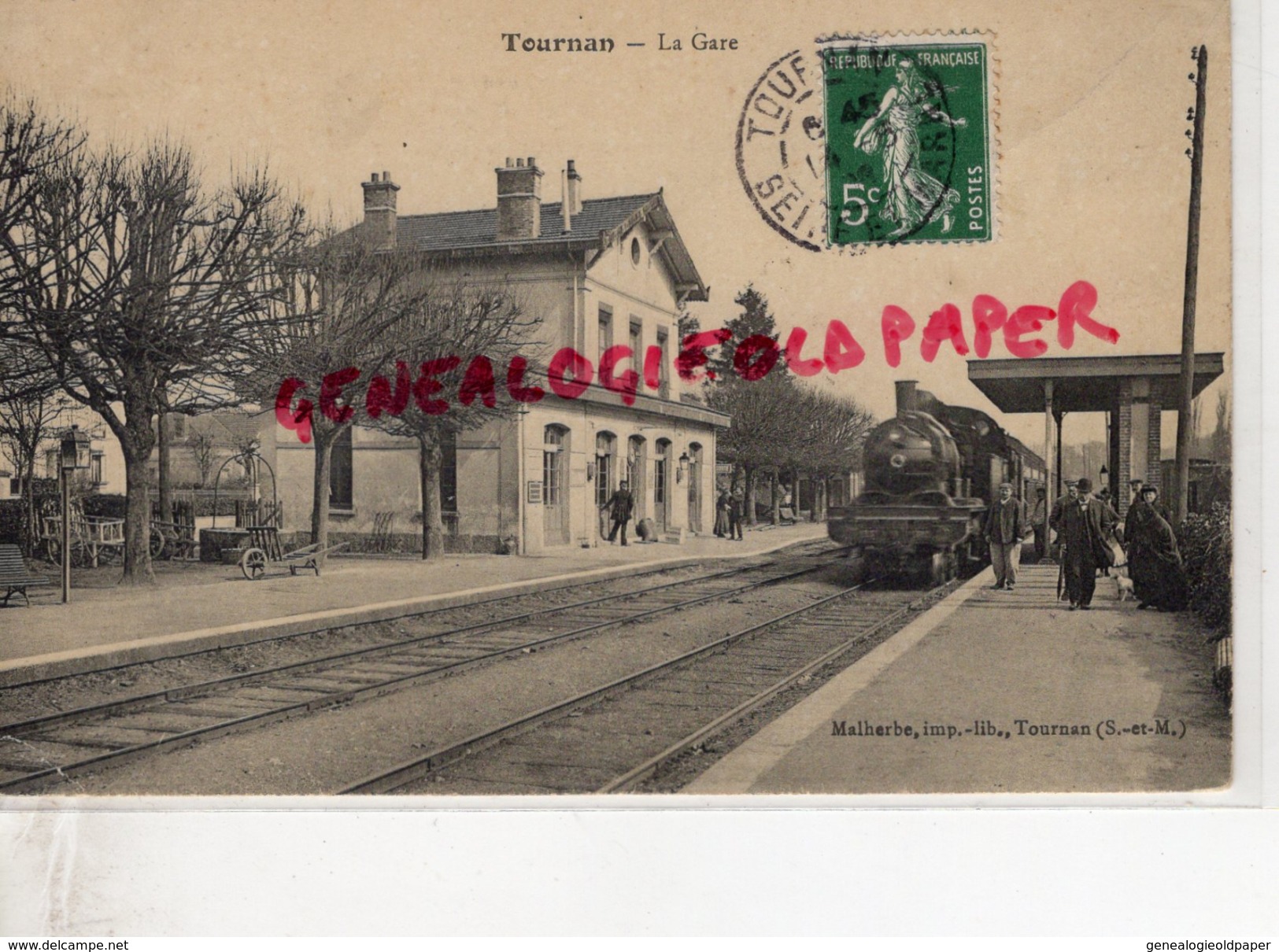 77 - TOURNAN - LA GARE 1908 - Tournan En Brie