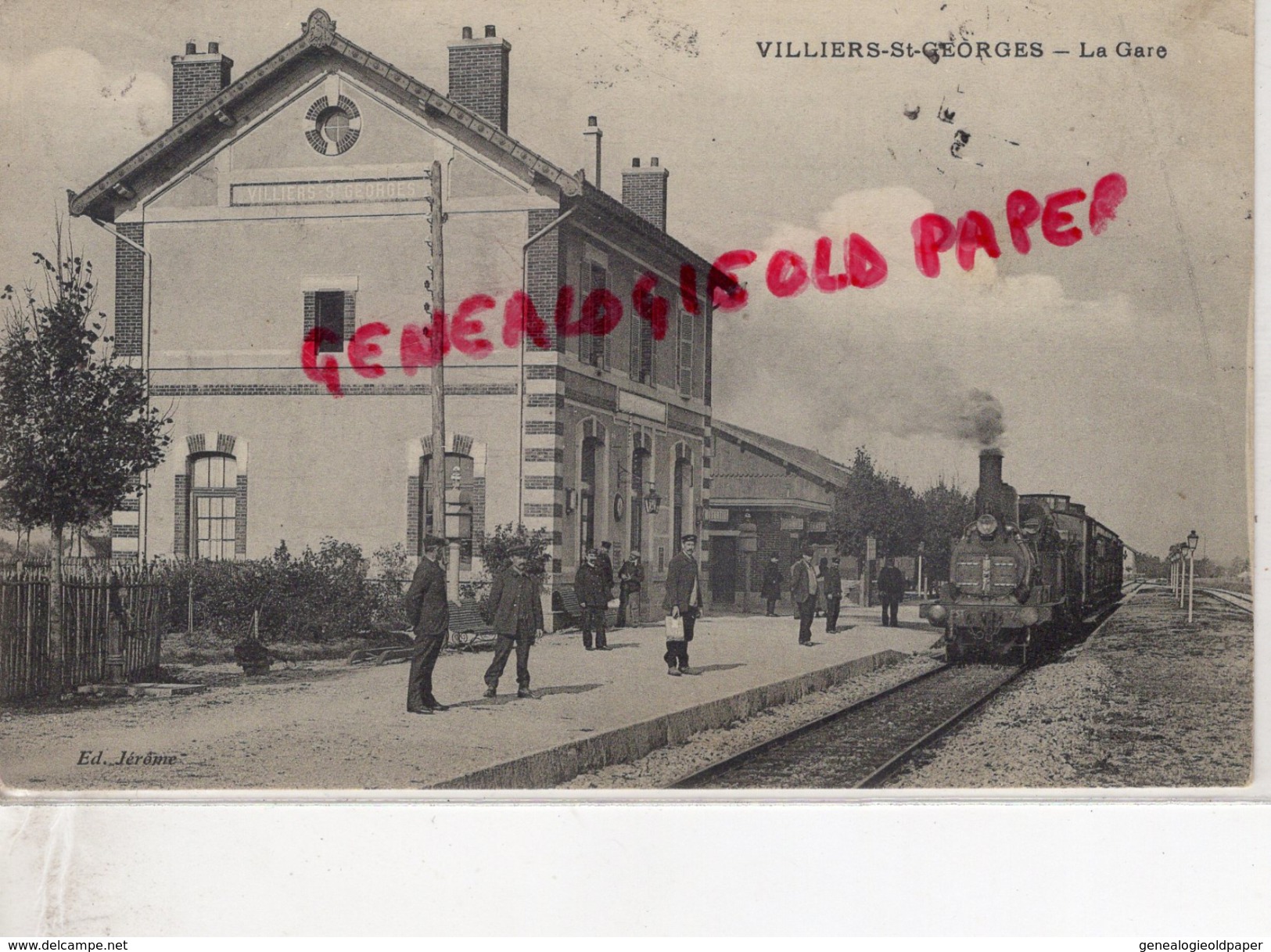 77 - VILLIERS  ST SAINT GEORGES - LA GARE 1909 - Villiers Saint Georges