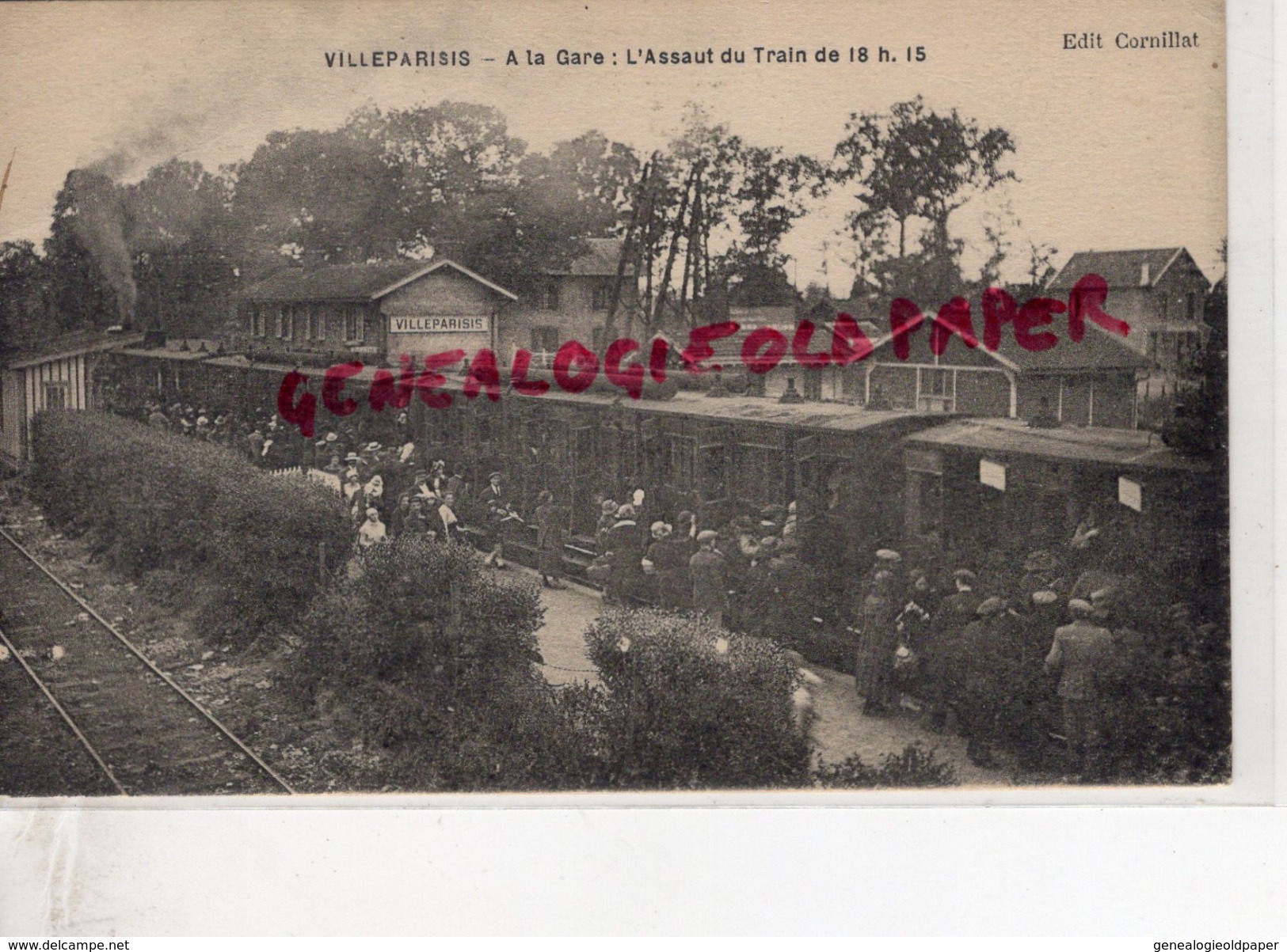 77 - VILLEPARISIS- A LA GARE - L' ASSAUT DU TRAIN DE 18H15 - Villeparisis