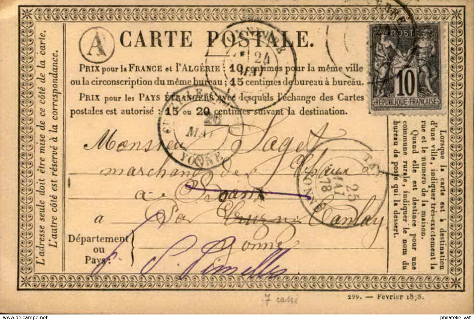 FRANCE - Carte Précurseur - A Bien étuduer - N° 21548 - Cartes Précurseurs