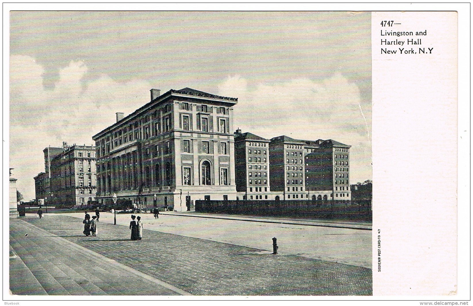 RB 1135 - Early Un-Divided Back Postcard - Livingston &amp; Hartley Hall New York - USA - Lugares Y Plazas