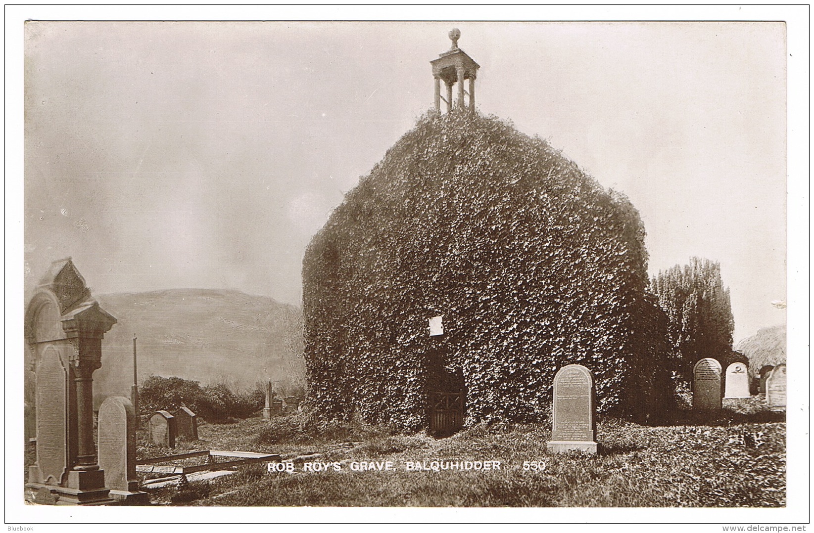 RB 1136 - Real Photo Postcard - Rob Roy's Grave - Balquidder - Stirling Scotland - Stirlingshire