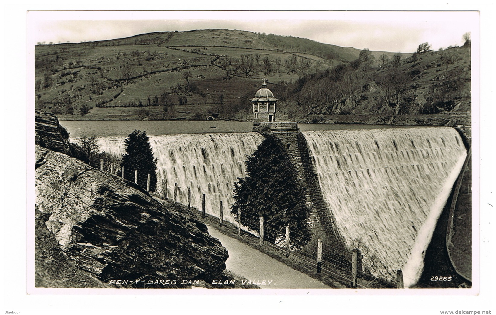 RB 1136 - Real Photo Postcard - Pen-Y-Gareg Dam Elan Valley Rhayader - Radnorshire Wales - Radnorshire