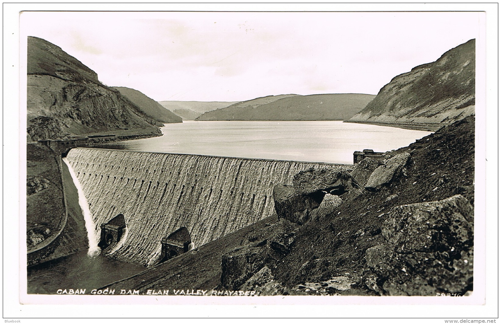 RB 1136 - Real Photo Postcard - Caban Goch Dam Elan Valley Rhayader - Radnorshire Wales - Radnorshire