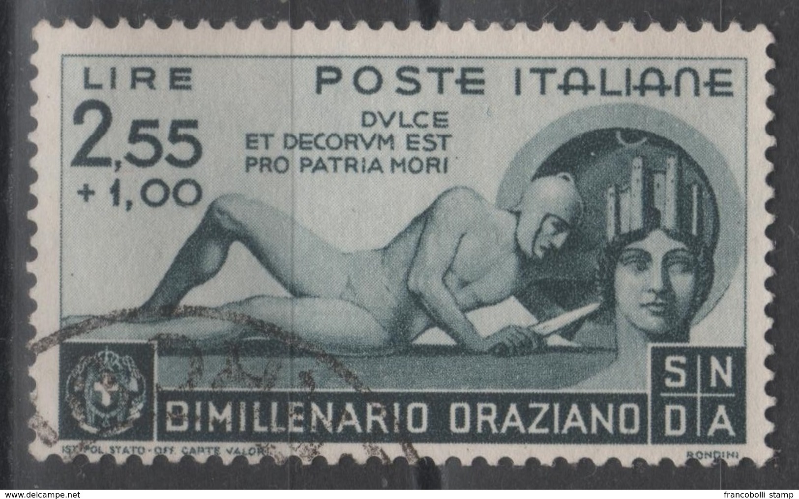 1936 Bimillenario Orazio 2,55 L. US - Usati