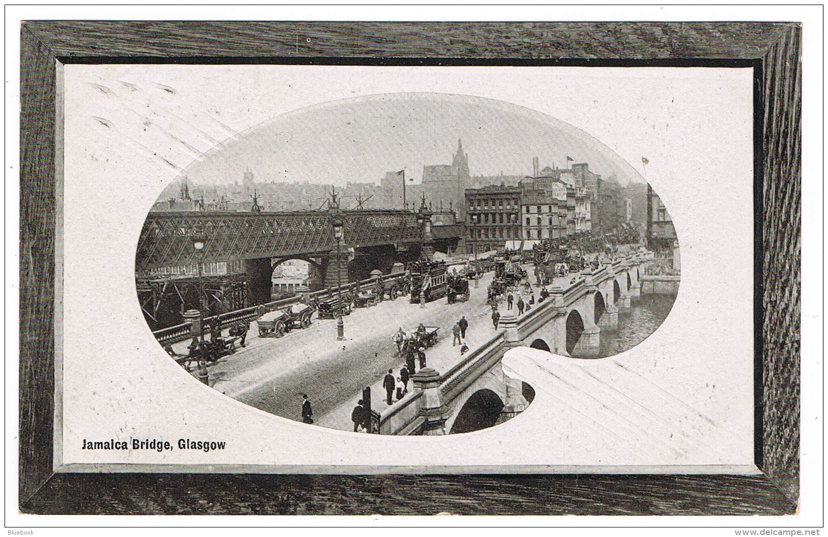 RB 1137 - 1912 Real Photo Postcard - Tram Crossing Jamaica Bridge Glasgow Scotland - Lanarkshire / Glasgow
