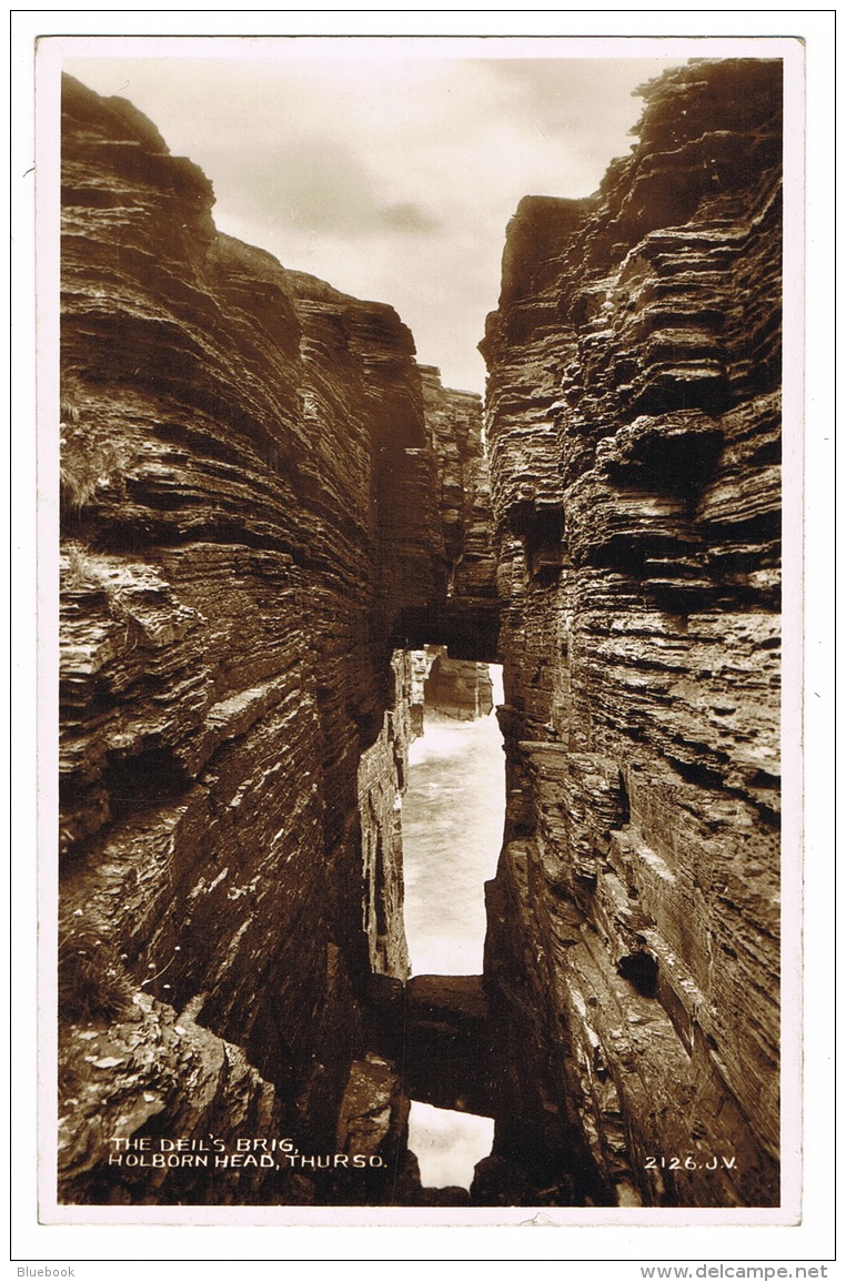 RB 1137 - Real Photo Postcard - The Deil's Brig Holborn Head Thurso - Caithness Scotland - Caithness