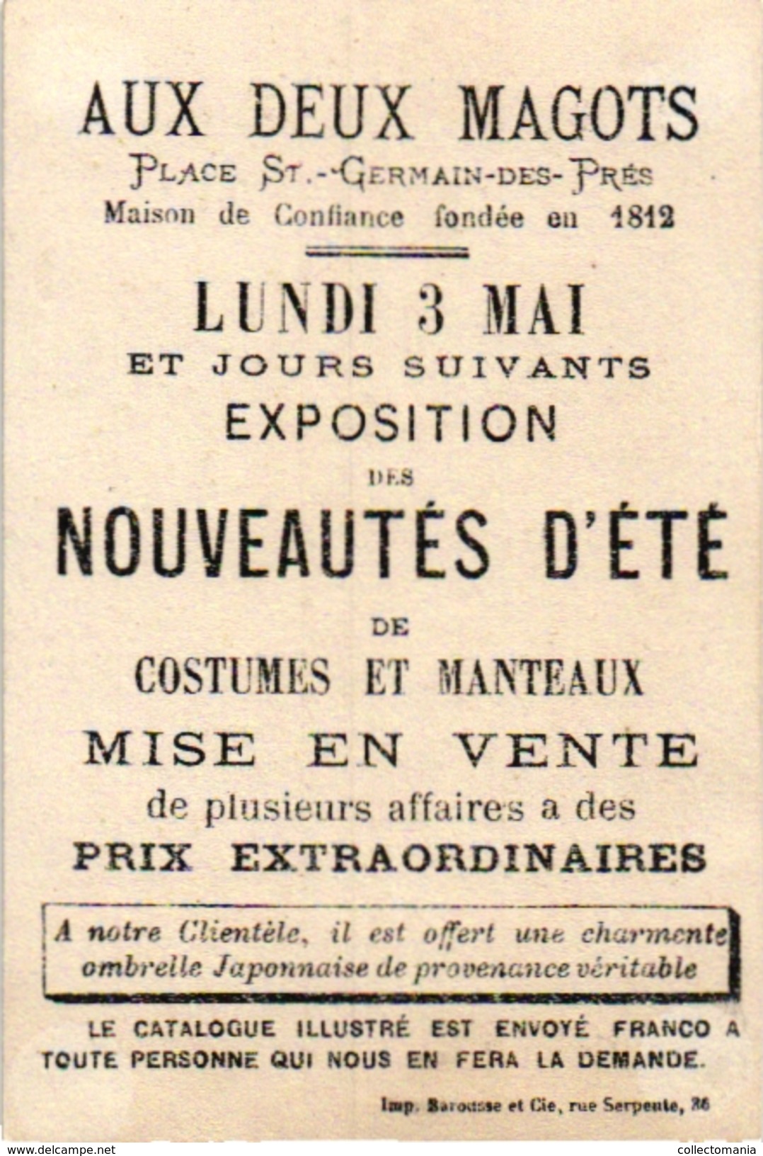 12 CardsPubl.Au Deux Magots Par. Imp.Barousse C1900 Costumes Cosaque Holland Italie Russia Havana France Scotland Turkey