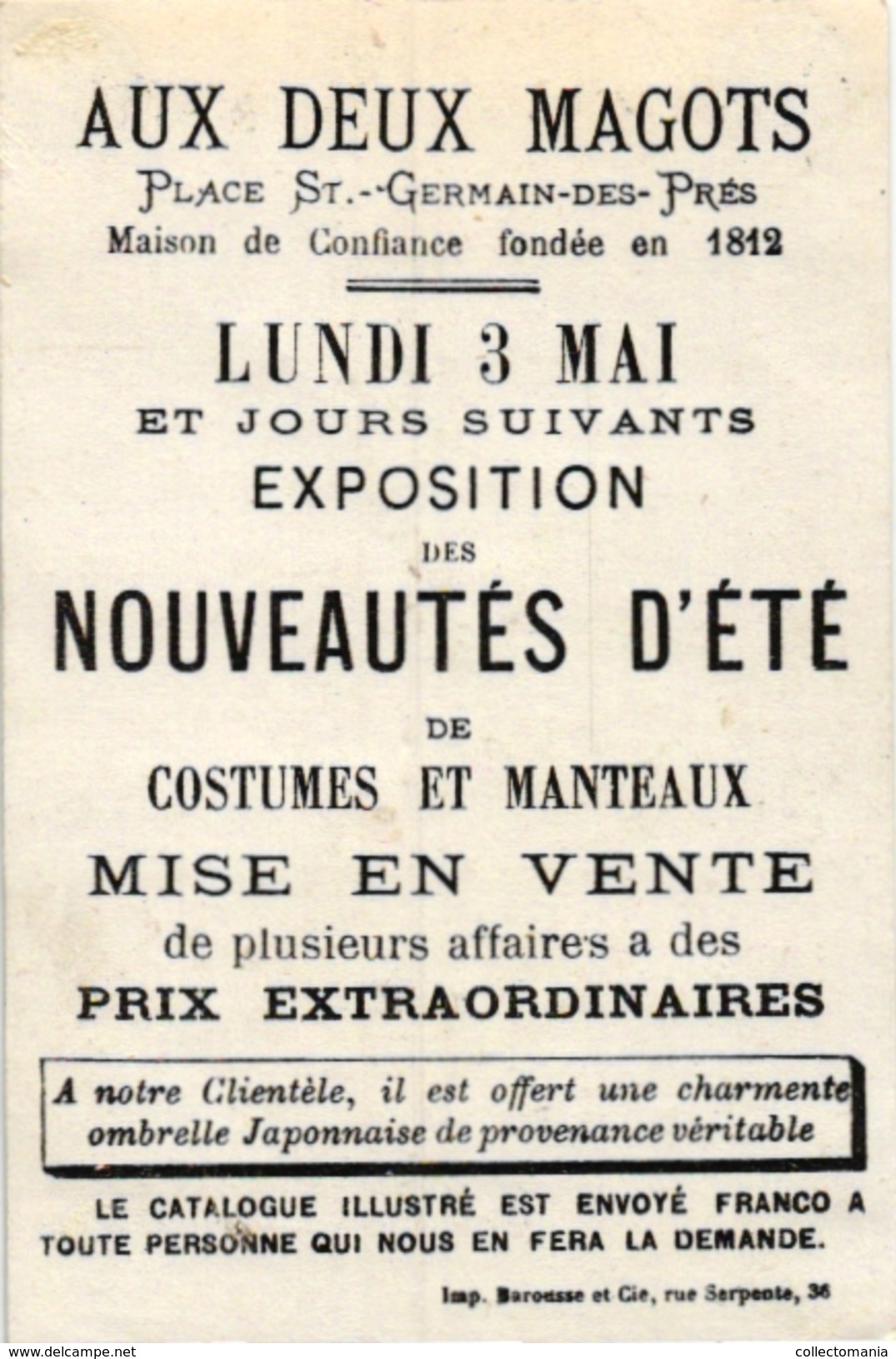 12 CardsPubl.Au Deux Magots Par. Imp.Barousse C1900 Costumes Cosaque Holland Italie Russia Havana France Scotland Turkey