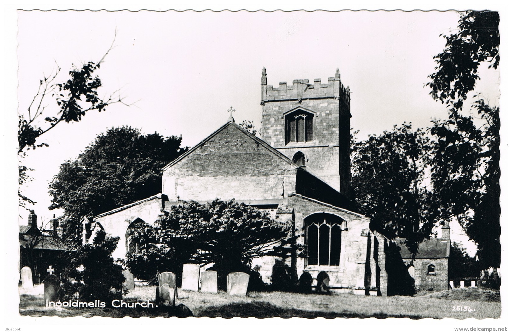 RB 1138 - 1961 Real Photo Postcard - Ingoldmells Church &amp; Graveyard - Lincolnshire - Otros & Sin Clasificación