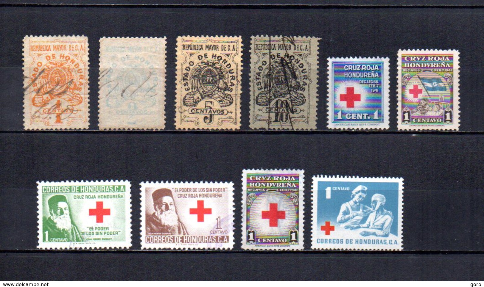 Honduras  1898-1965 .- Y&T  Nº   1/2 - 4/5   Fiscales  Y   1/5   Beneficencia - Honduras