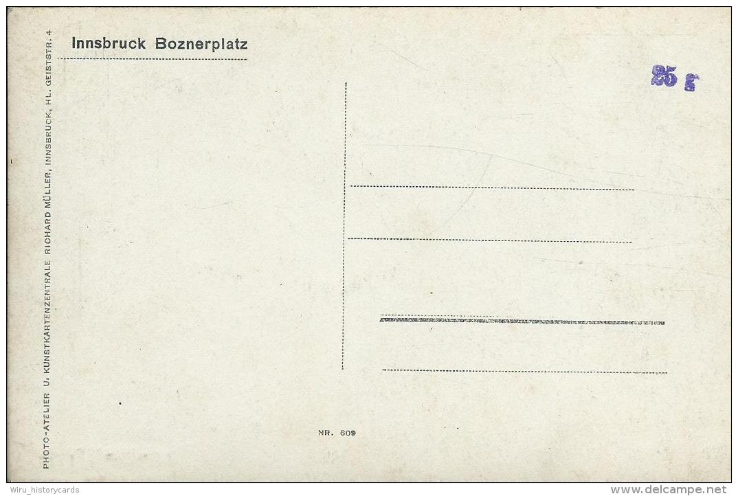 AK 0581  Innsbruck - Boznerplatz / Polizist , Kinder Mit Dreirad / Verlag Müller Um 1920-30 - Innsbruck