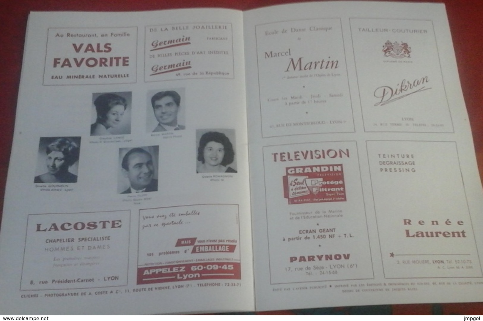 Programme Opéra De Lyon Saison 1962-1963 "Violettes Impériales" Avec Billets D'entrées Marcel MERKES Paulette MERVAL - Programs