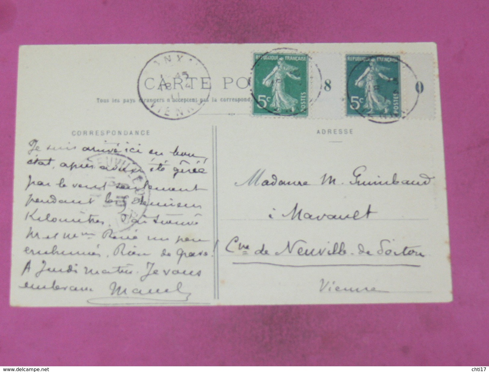 SANXAY   1905 ARDT POITIERS   /   ANCIENNES TANNERIES     EDIT   CIRC - Poitiers