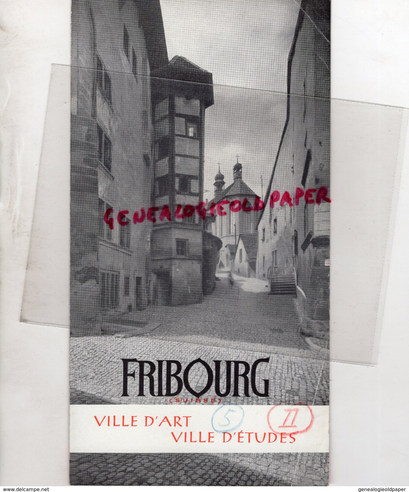 SUISSE -   FRIBOURG -  PUBLICITE  TOURISTIQUE  1946- RESTAURANT DE LA CLEF- - Dépliants Touristiques