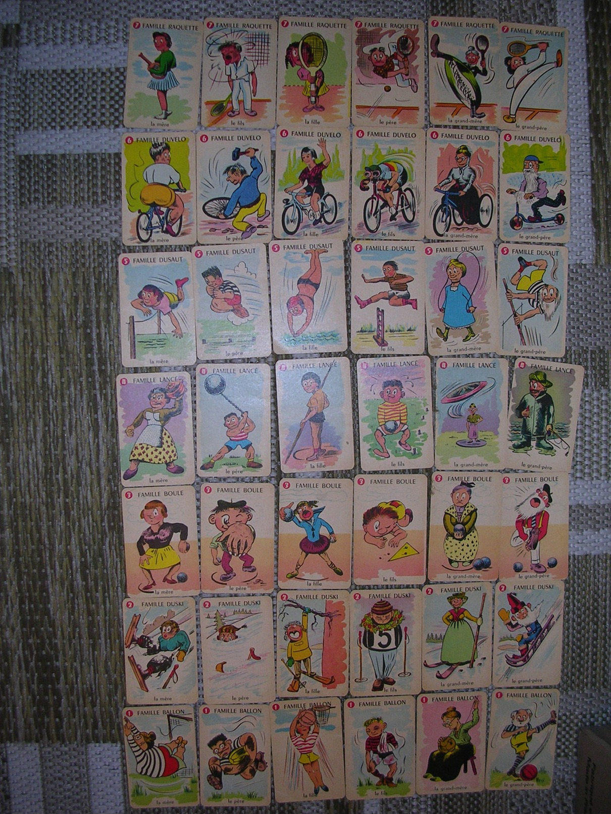 Ancien Jeu DE 7 FAMILLES CHAMPIONS  Cartes A Jouer - Carte Da Gioco