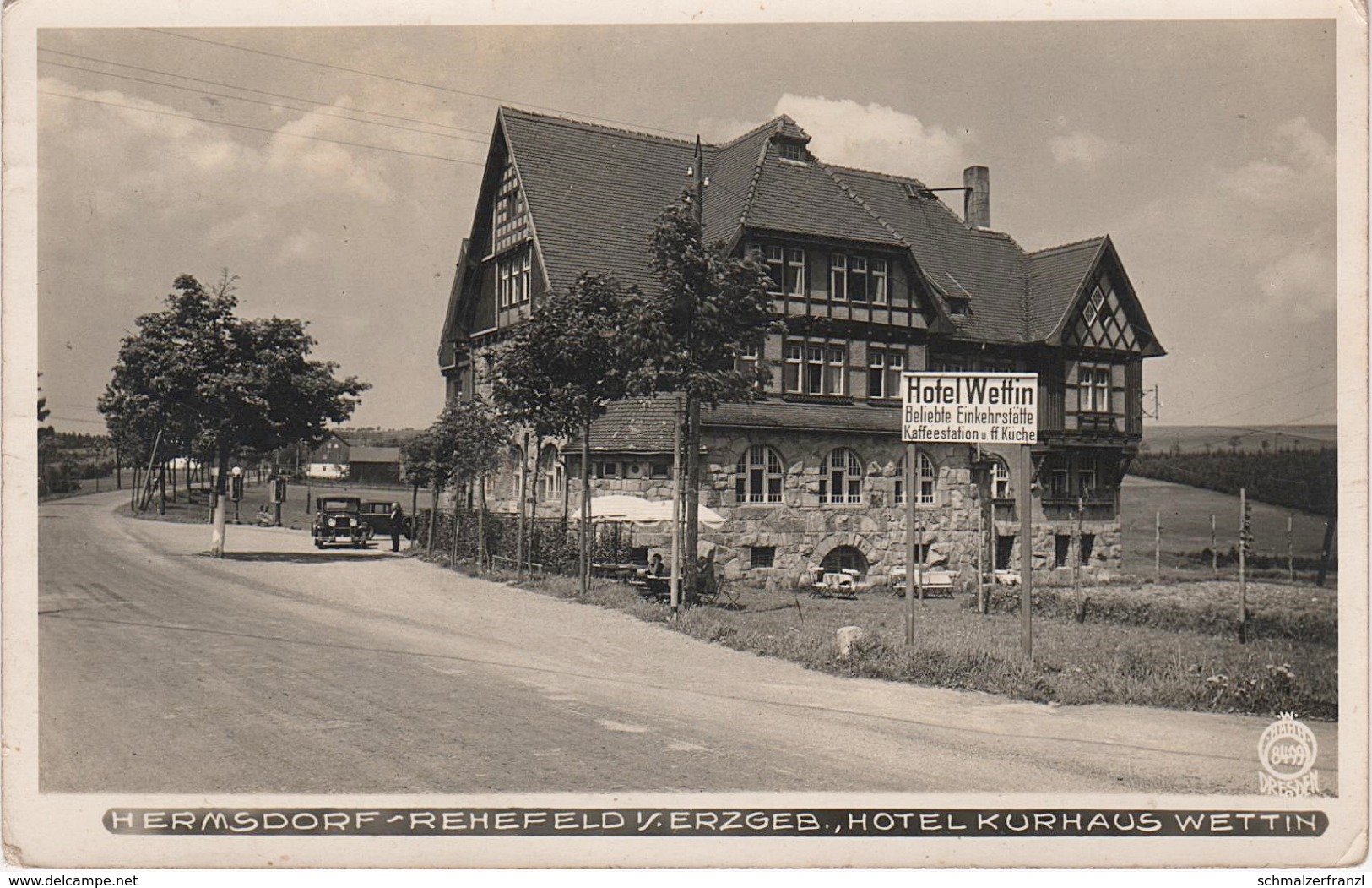 AK Walter Hahn 8499 Hermsdorf Rehefeld Erzgebirge Hotel Kurhaus Wettin Bei Altenberg Schellerhau Holzhau Seyde Moldau - Rehefeld