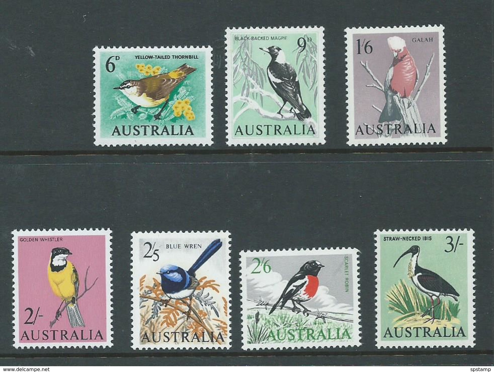 Australia 1964 Bird Pre-decimal Definitives 7 Values -> 3 Shilling Ibis MNH - Autres & Non Classés