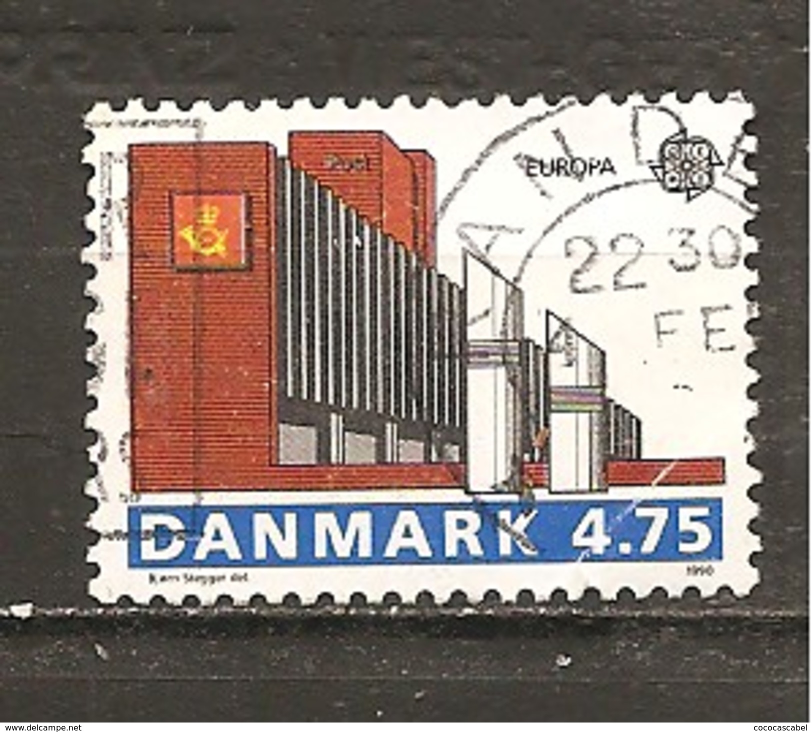 Dinamarca-Denmark Yvert Nº 979 (usado) (o) (pliegue) - Usado