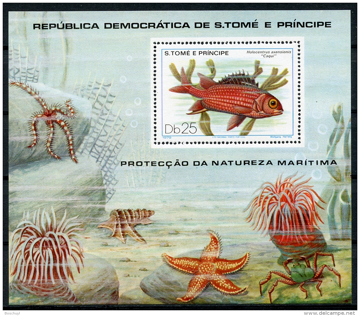 Sao Tome E Principe, 1979, Fish, MNH Perforated Sheet, Michel Block 41 - Sao Tome And Principe