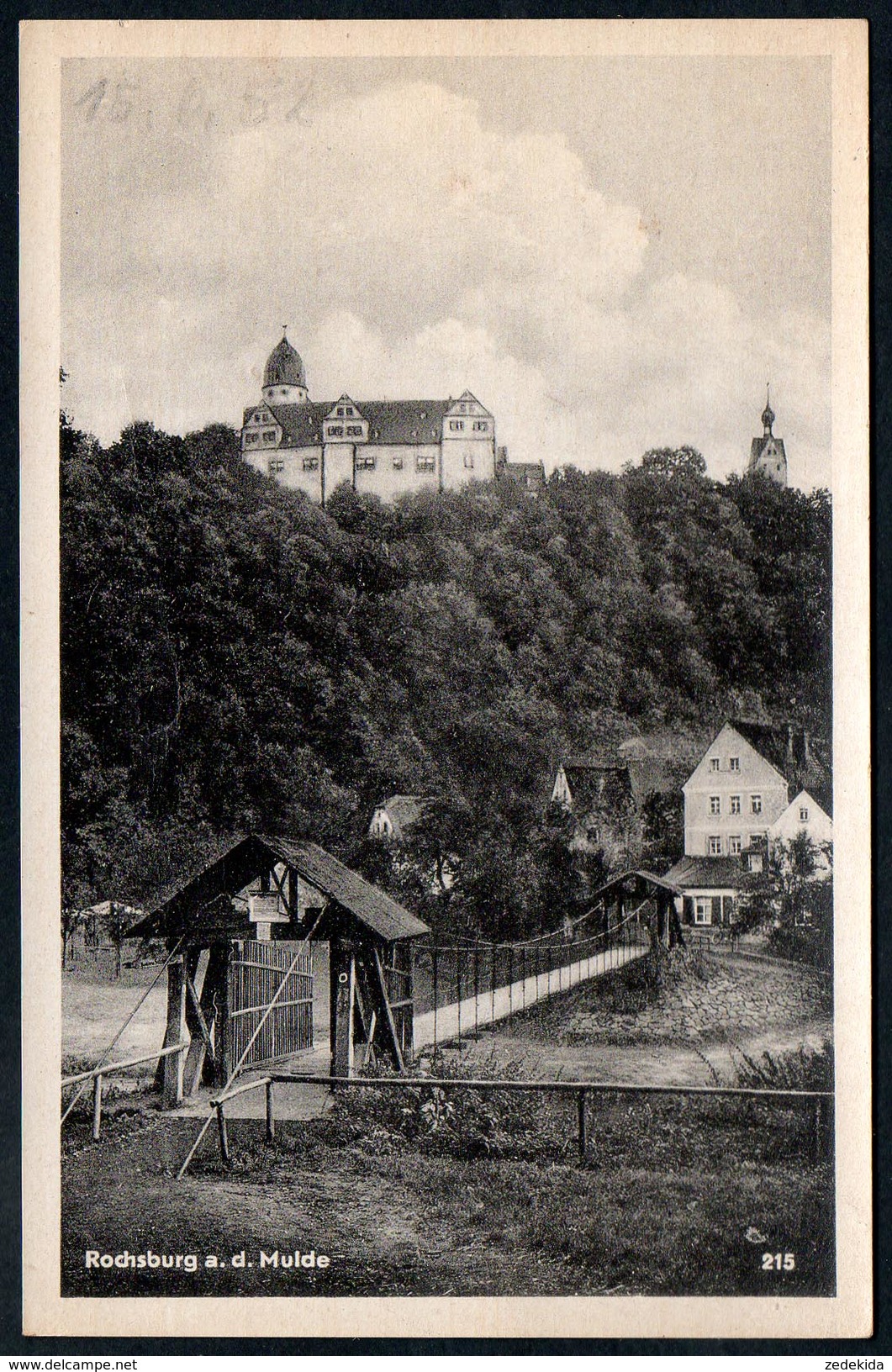 8755 - Alte Ansichtskarte - Rochsburg Bei Lunzenau - Hängebrücke - N. Gel - Neubert - Lunzenau