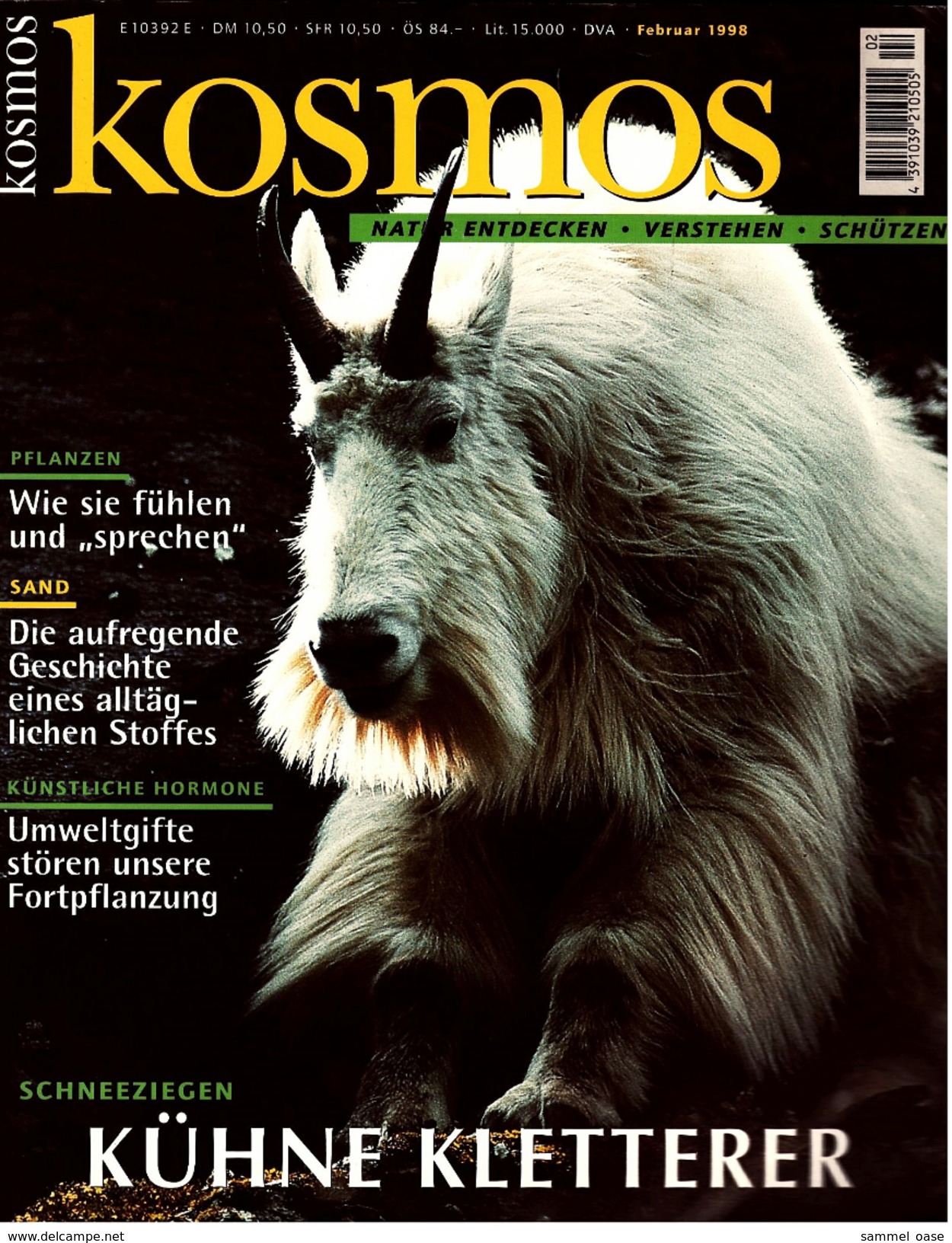 Zeitschrift  , Kosmos  1998  -  Mit : Pflanzen - Wie Sie Fühlen Und Sprechen  /  Schneeziegen - Kühne Kletterer - Sonstige & Ohne Zuordnung