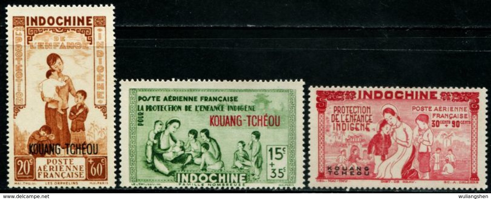 AR0351 Guangzhou 1941 Mother And Child 3v MNH - Andere & Zonder Classificatie