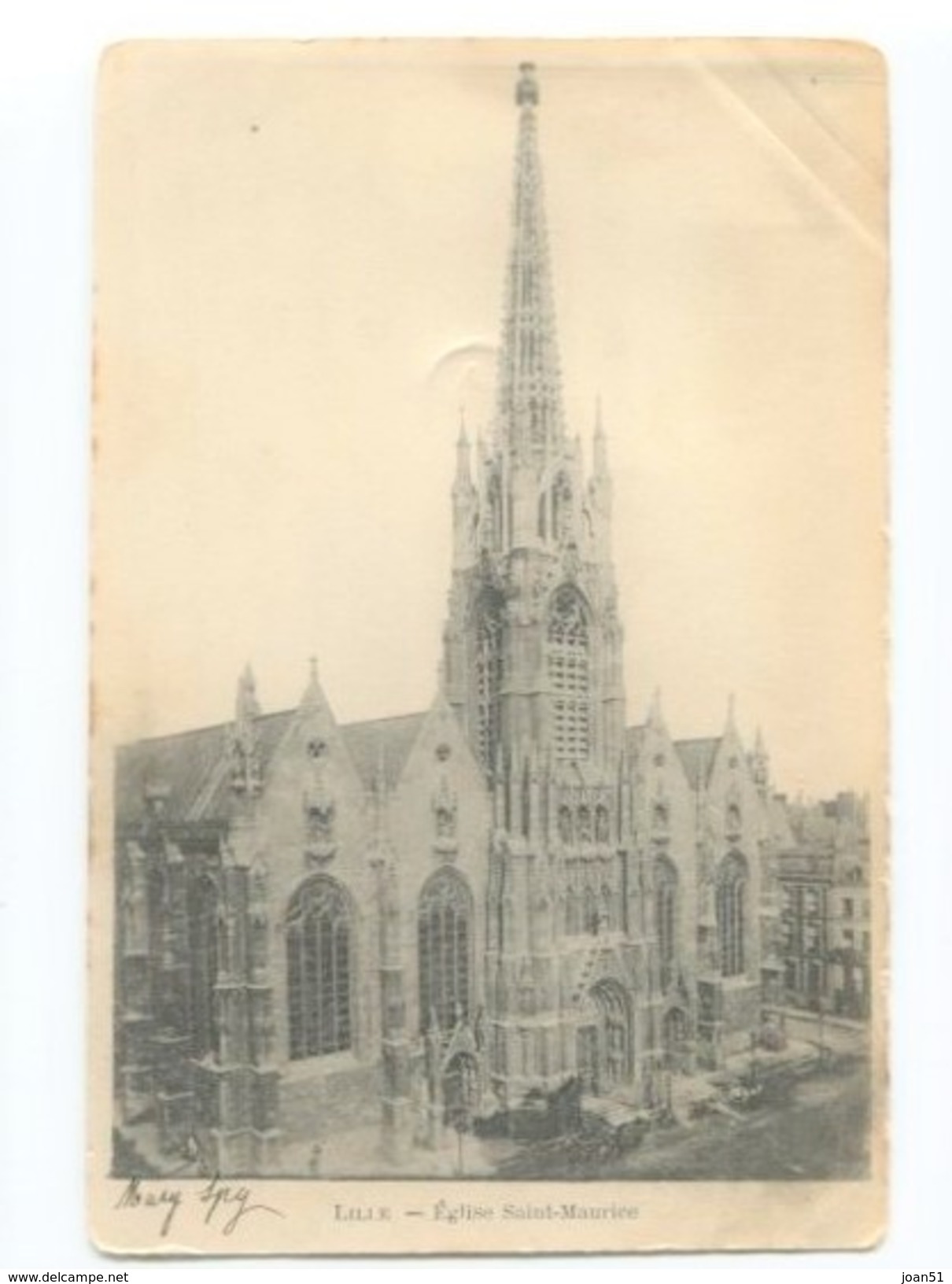 C 28   LILLE CARTE PIONNIERE EGLISE SAINT MAURICE 1903 - Lille