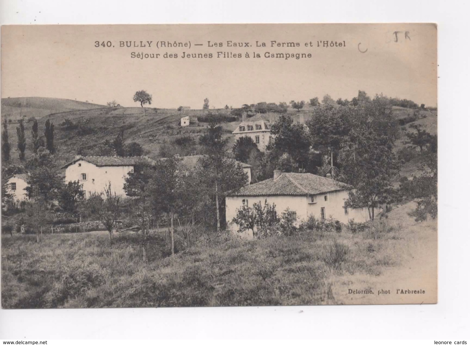 CPA.69.Bully.Les Eaux.La Ferme Et L'Hotel.Séjour Des Jeunes Filles à La Campagne. - Autres & Non Classés