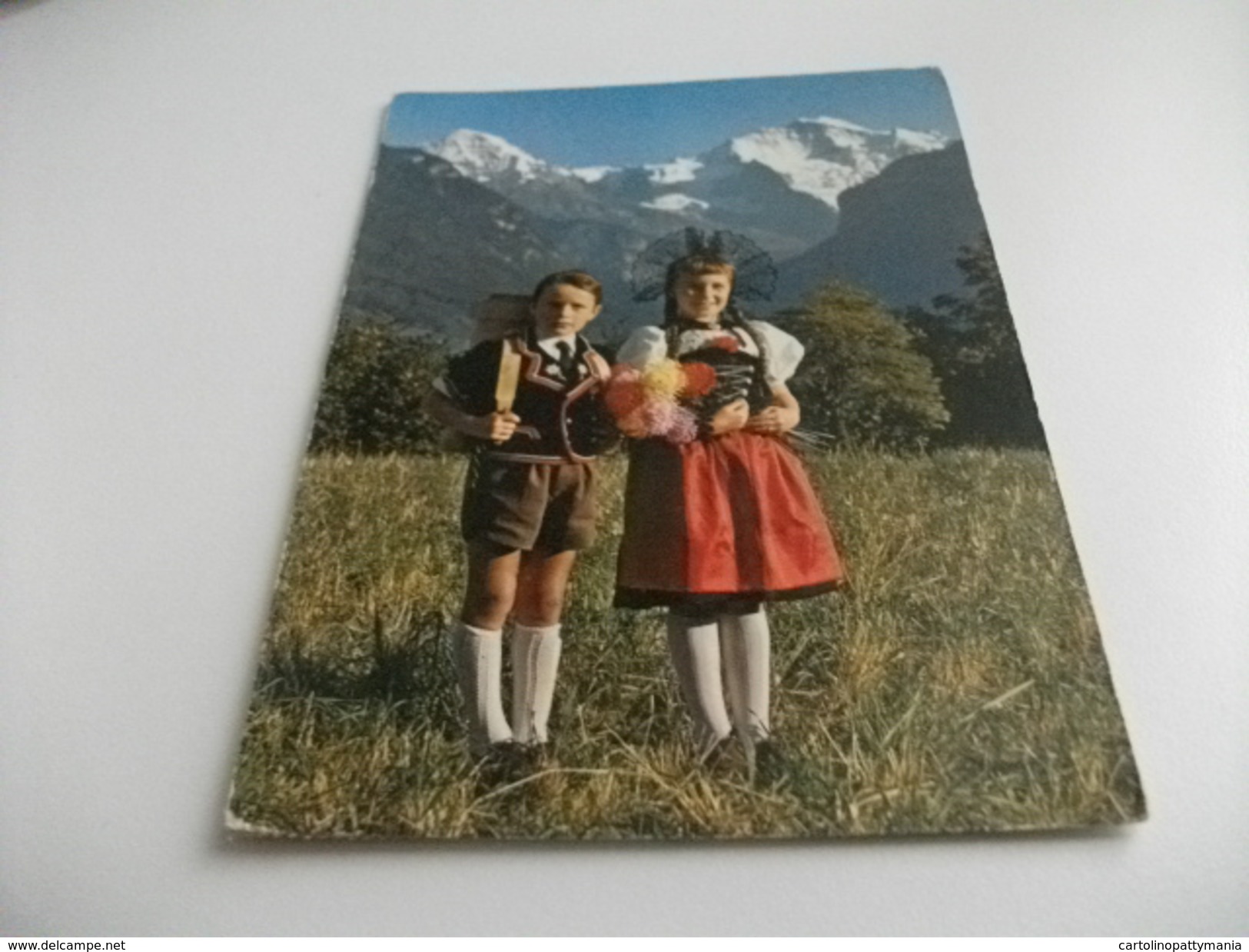 COSTUMI BAMBINI BERNER TRACHTEN MIT MONCH UND JUNGFRAU SVIZZERA - Costumi