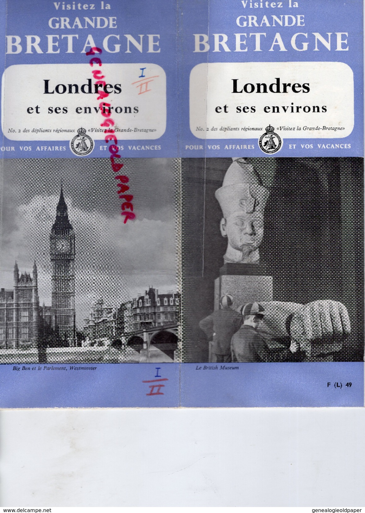 ANGLETERRE -LONDRES ET SES ENVIRONS-BRITISH MUSEUM-BIG BEN- GALERIE TATE-WHITEHALL-WESTMINTER-HOLBORN- LONDON BRIDGE - Dépliants Touristiques