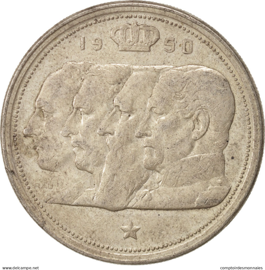 Monnaie, Belgique, 100 Francs, 100 Frank, 1950, TTB, Argent, KM:138.1 - 100 Francs