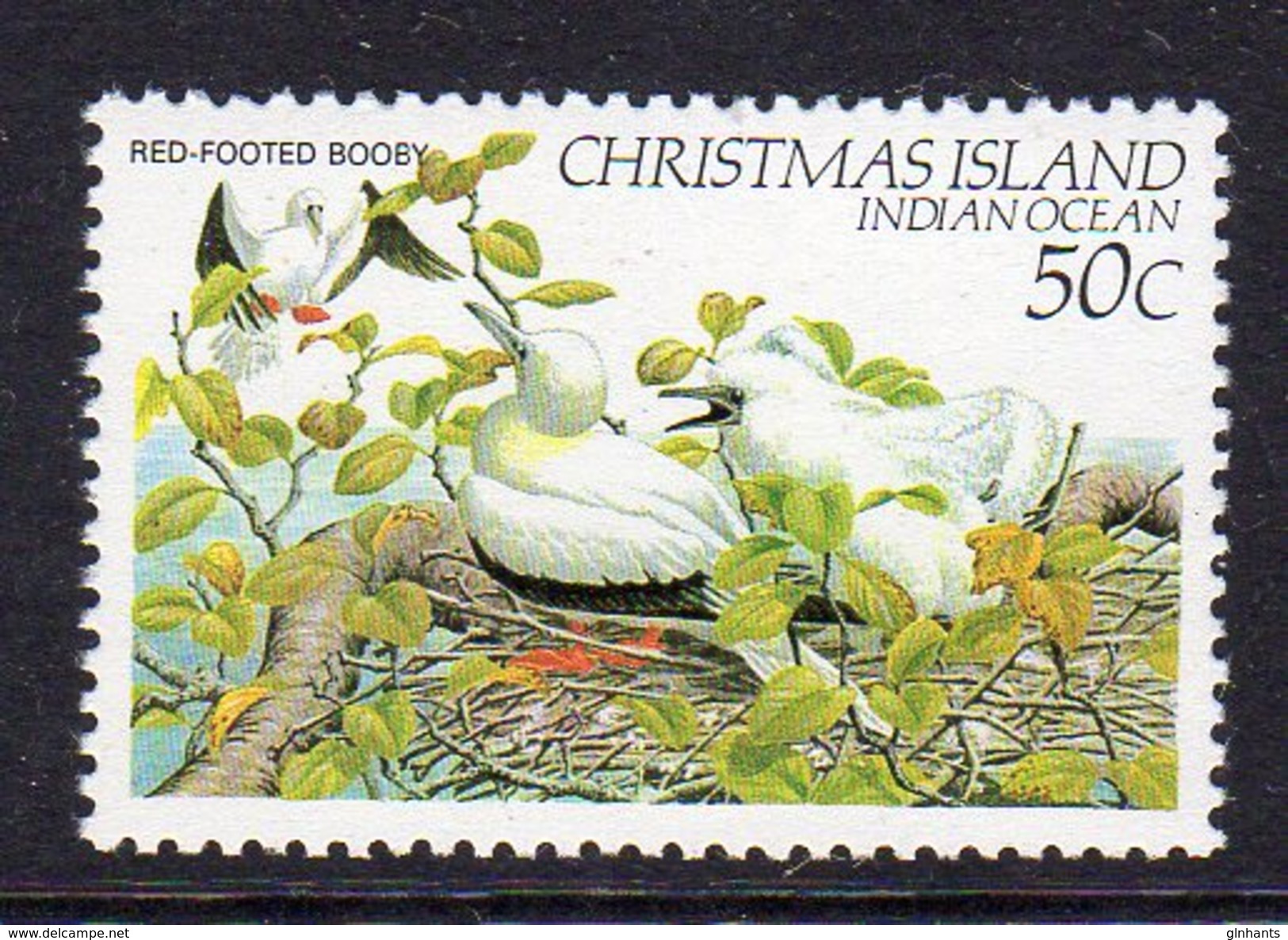 CHRISTMAS ISLAND - 1982 50c RED-FOOTED BOOBY BIRD FINE MNH ** SG161 - Other & Unclassified