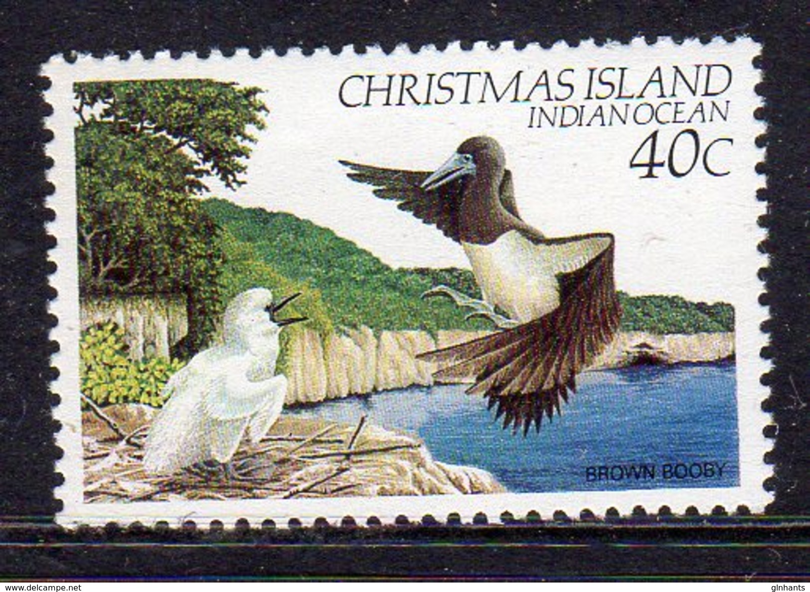 CHRISTMAS ISLAND - 1982 40c BROWN BOOBY BIRD FINE MNH ** SG160 - Other & Unclassified