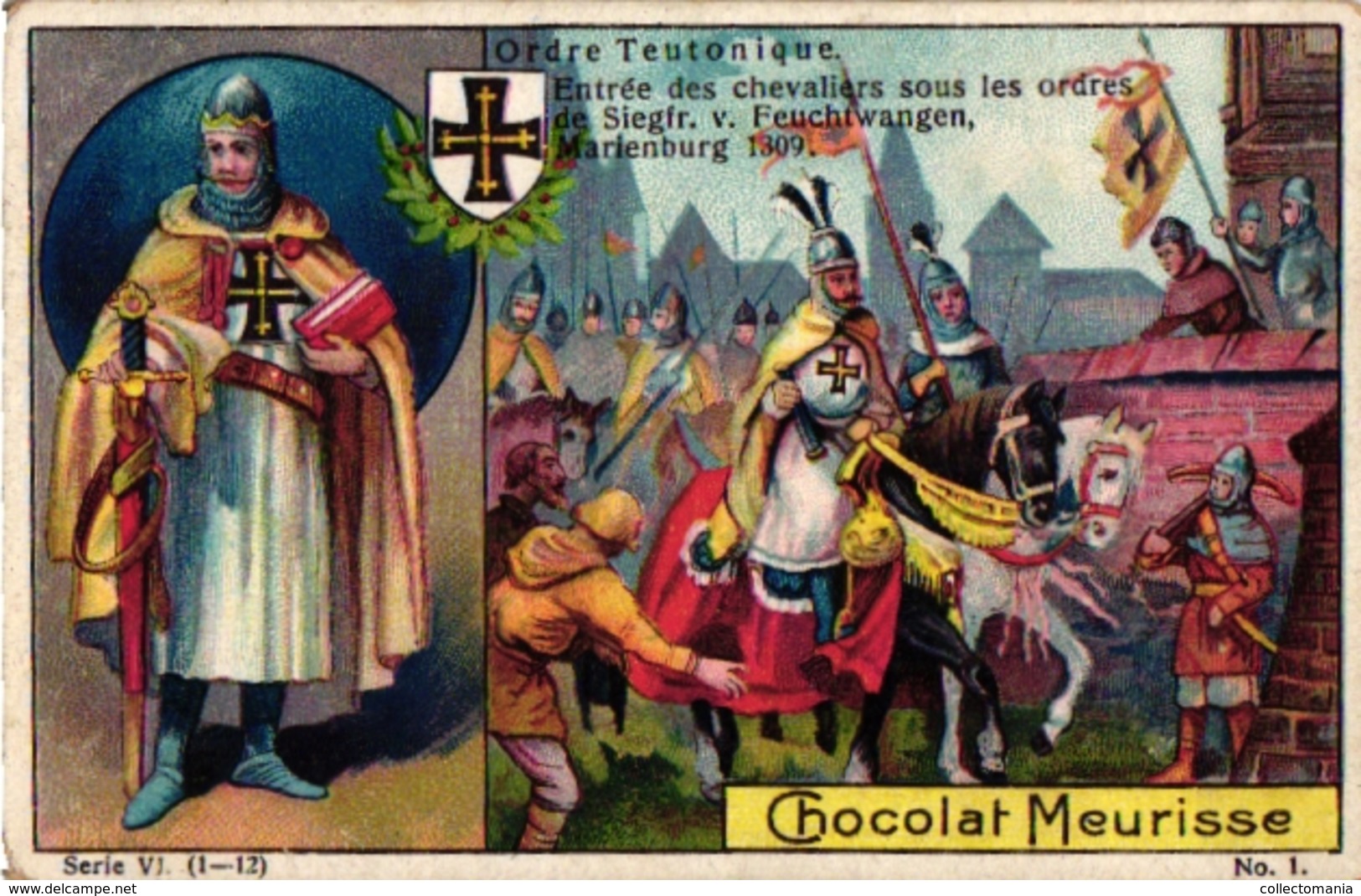 11 Cards C1900 Chocolat Meurisse MEDAILLES  Ordres Honorifiques, Templar, Tempeliers, Templier ERETEKENS - Autres & Non Classés