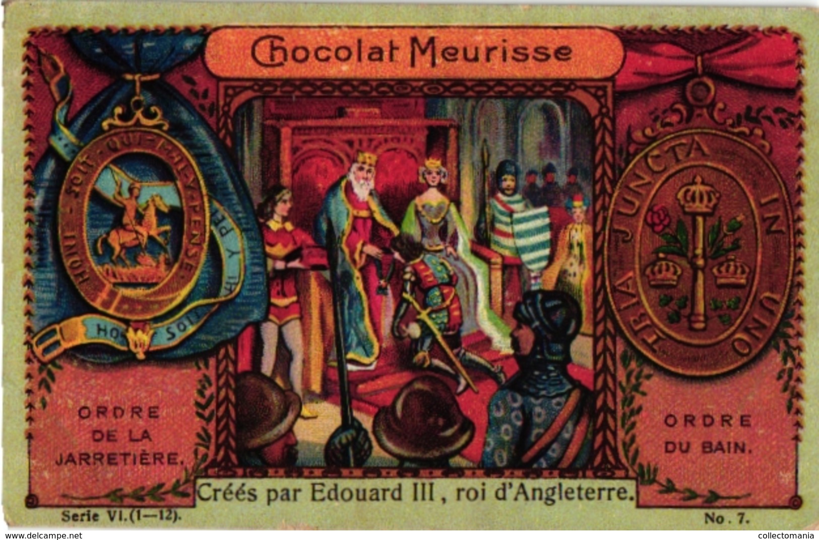 11 Cards C1900 Chocolat Meurisse MEDAILLES  Ordres Honorifiques, templar, Tempeliers, templier ERETEKENS