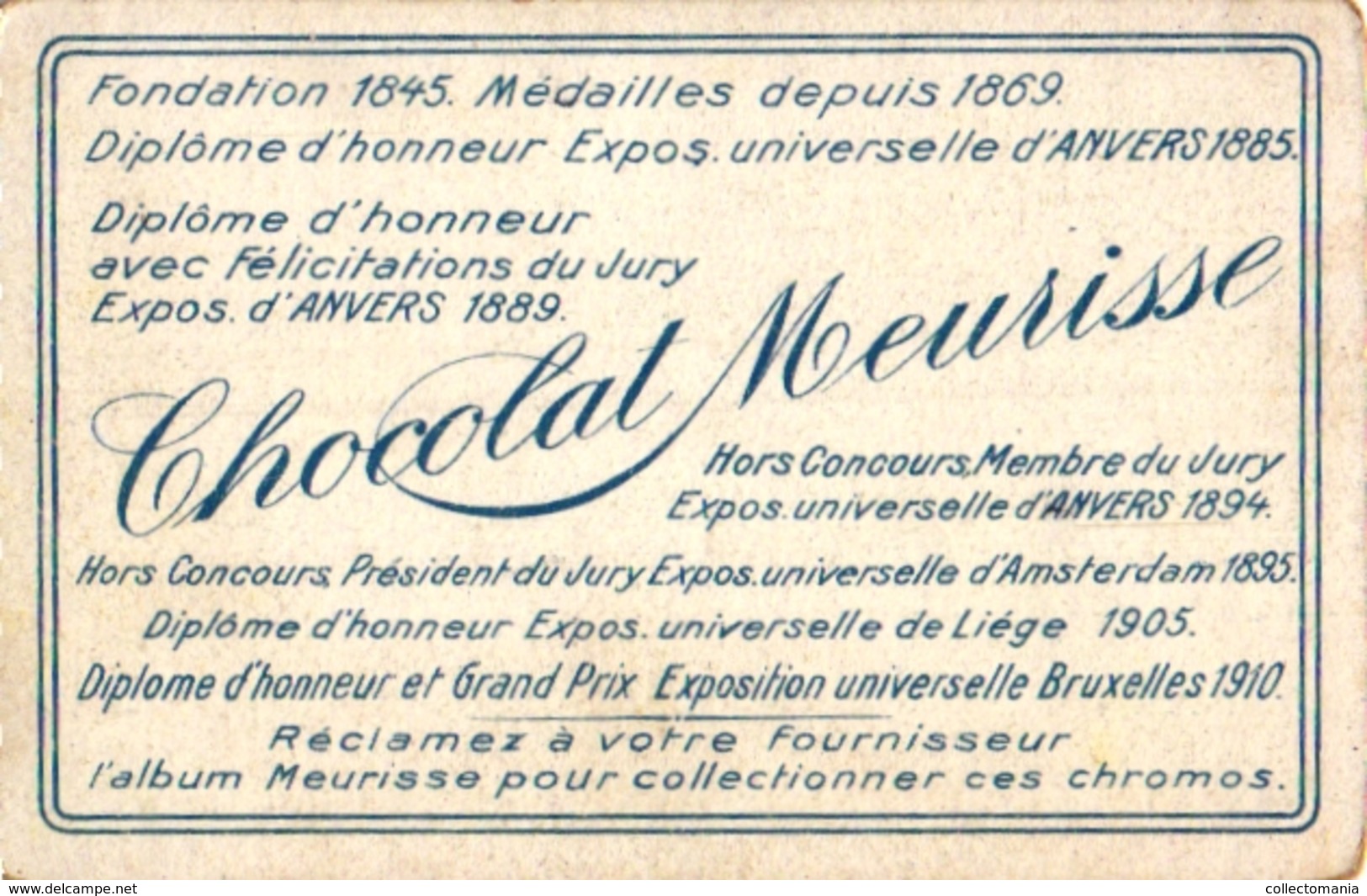 11 Cards C1900 Chocolat Meurisse MEDAILLES  Ordres Honorifiques, templar, Tempeliers, templier ERETEKENS