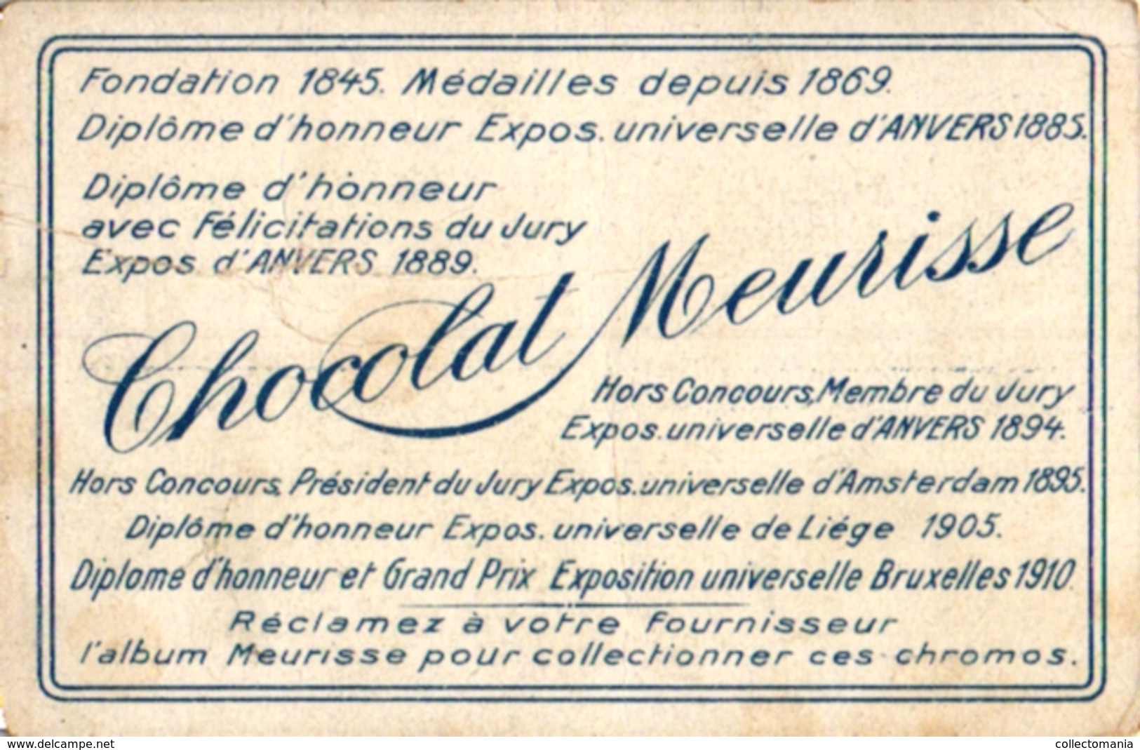 11 Cards C1900 Chocolat Meurisse MEDAILLES  Ordres Honorifiques, templar, Tempeliers, templier ERETEKENS