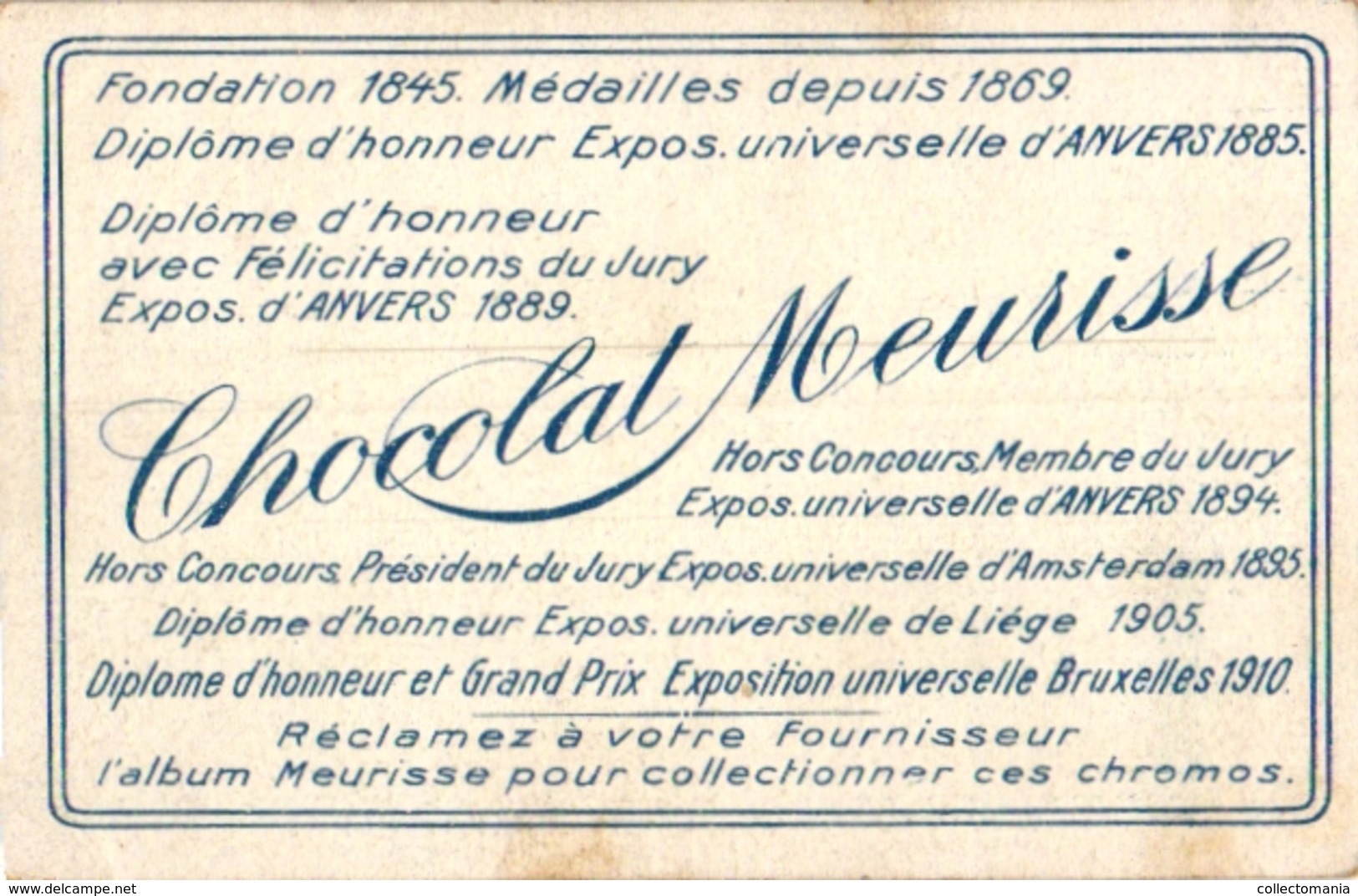 11 Cards C1900 Chocolat Meurisse MEDAILLES  Ordres Honorifiques, templar, Tempeliers, templier ERETEKENS