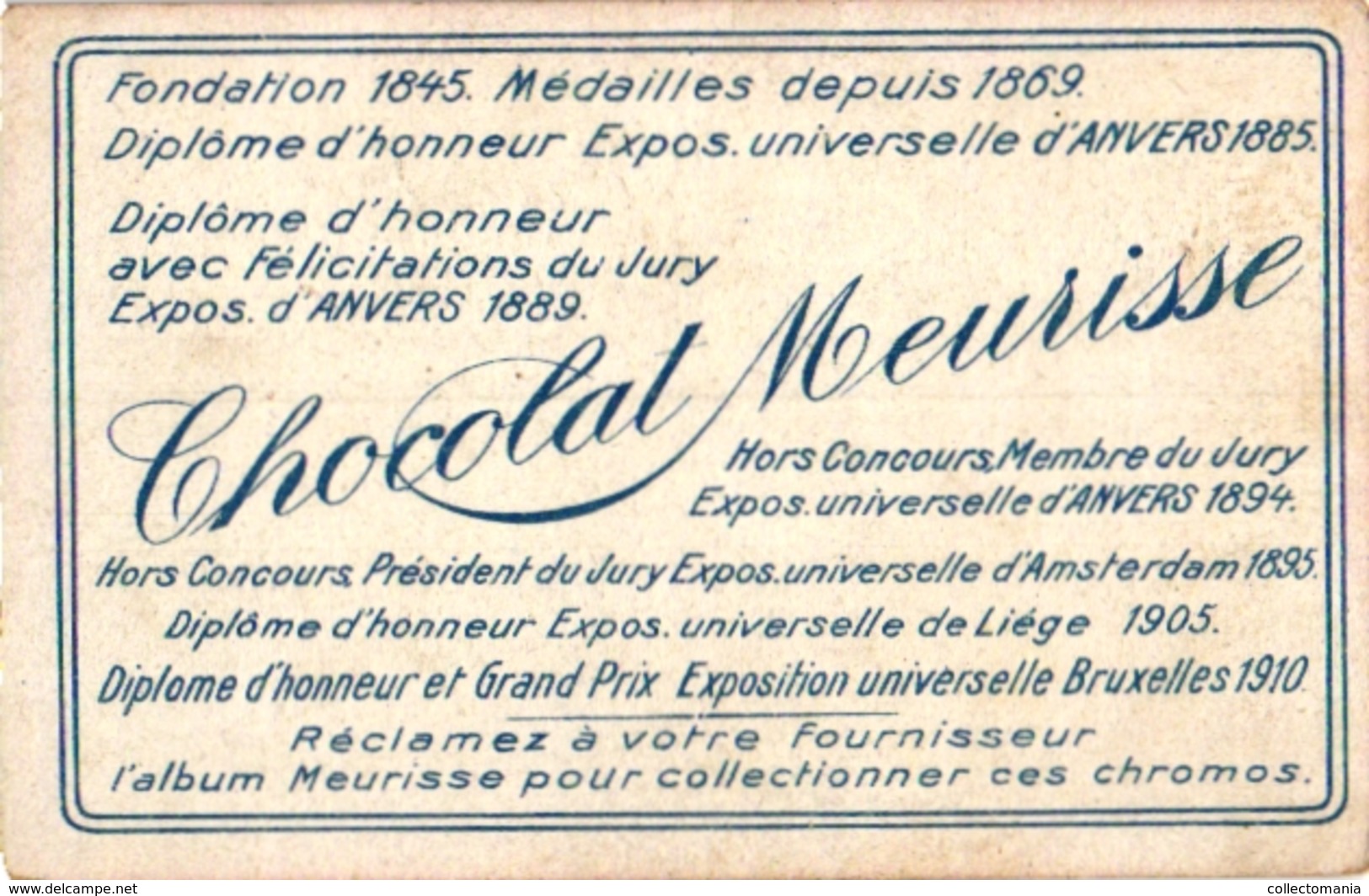 11 Cards C1900 Chocolat Meurisse MEDAILLES  Ordres Honorifiques, templar, Tempeliers, templier ERETEKENS