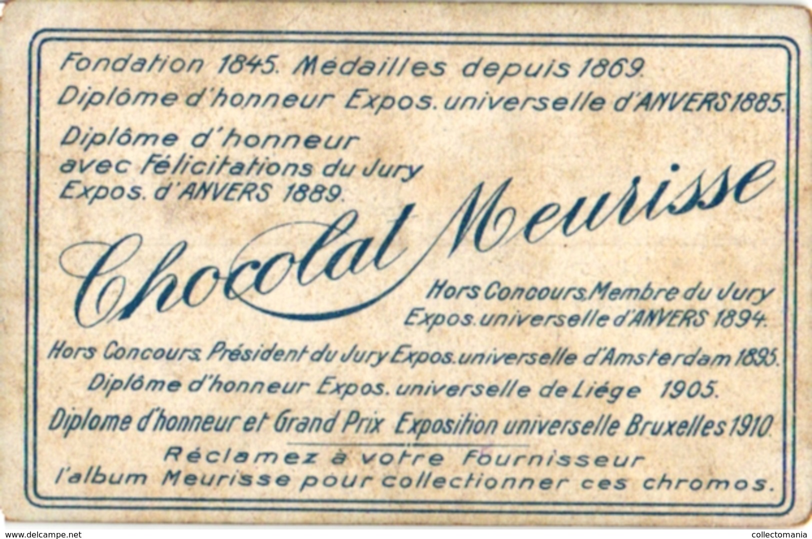 11 Cards C1900 Chocolat Meurisse MEDAILLES  Ordres Honorifiques, templar, Tempeliers, templier ERETEKENS