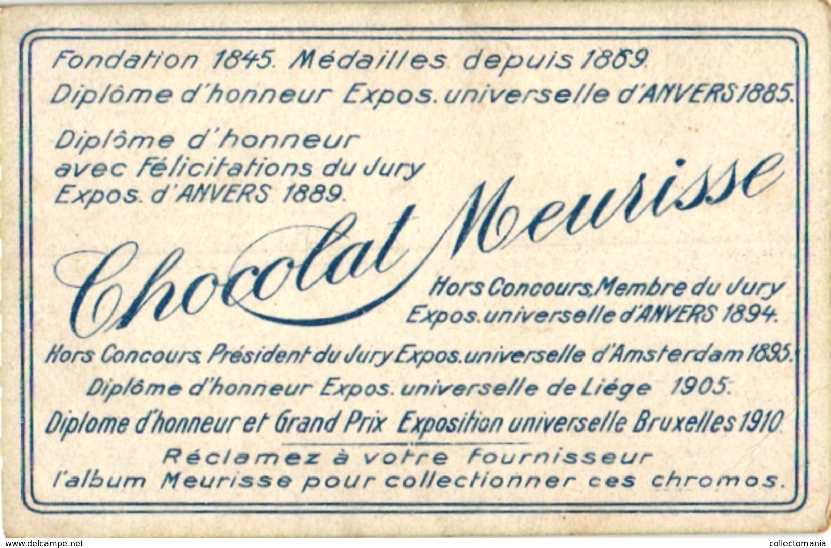 11 Cards C1900 Chocolat Meurisse MEDAILLES  Ordres Honorifiques, templar, Tempeliers, templier ERETEKENS